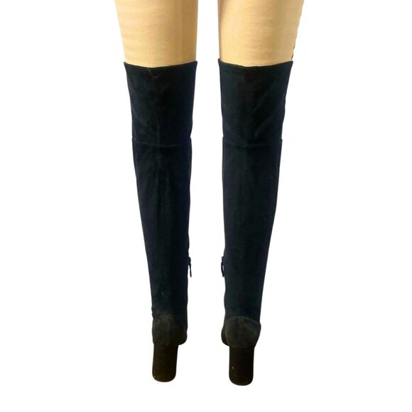 Cole Haan Black Suede "Darla" OTK Boots Size 8 - Picture 4 of 10